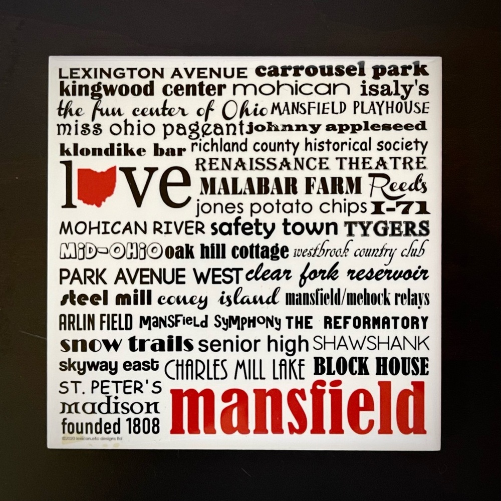 NWOT - Mansfield, Ohio Square Art Tile/Coaster